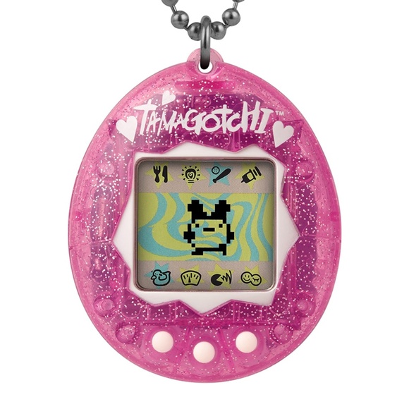 Original Tamagotchi Pink Glitter Shell Digital Virtual Pet Bandai #42882 BAI-R4 - Picture 2 of 11